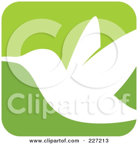Royalty-Free (RF) Clipart Illustration of a Green And White Hummingbird Logo Icon - 4 by elena