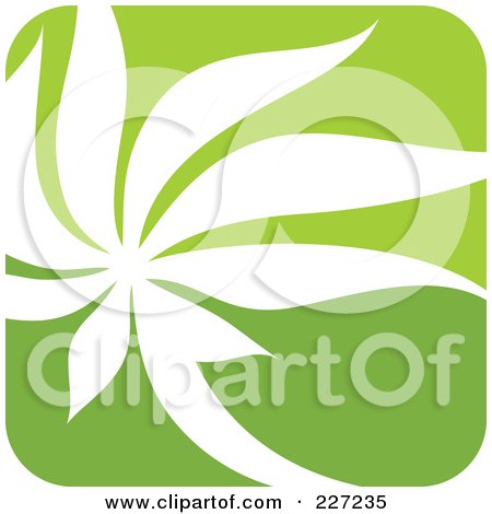 Royalty-Free (RF) Clipart Illustration of a Green And White Nature Leaf Logo Icon - 2 by elena