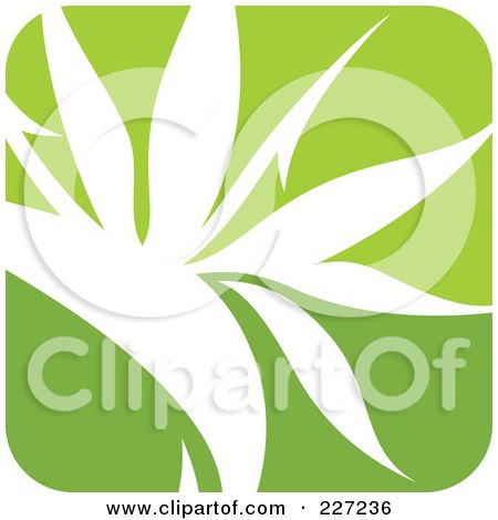 Royalty-Free (RF) Clipart Illustration of a Green And White Nature Leaf Logo Icon - 5 by elena