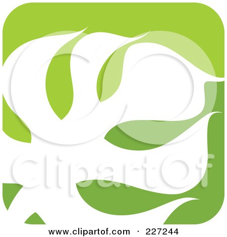Royalty-Free (RF) Clipart Illustration of a Green And White Nature Leaf Logo Icon - 3 by elena