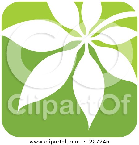 Royalty-Free (RF) Clipart Illustration of a Green And White Nature Leaf Logo Icon - 7 by elena