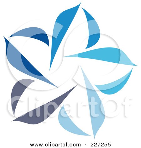 Royalty-Free (RF) Clipart Illustration of an Abstract Blue Star Logo Icon - 7 by elena