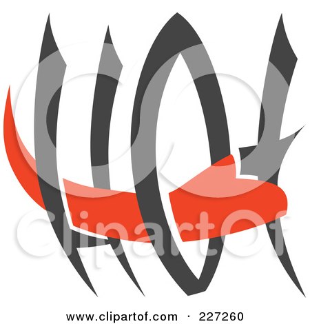Royalty-Free (RF) Clipart Illustration of a Red Hand Through The Word Hot by elena