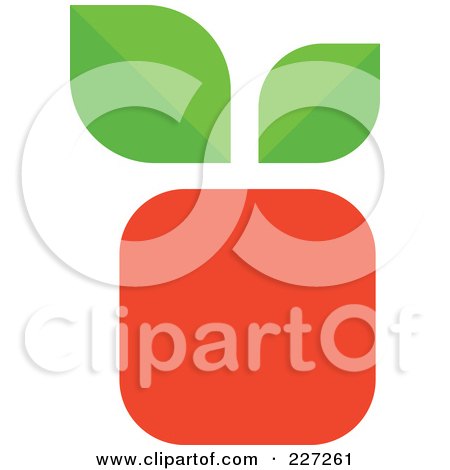 Royalty-Free (RF) Clipart Illustration of a Square Fruit Logo by elena