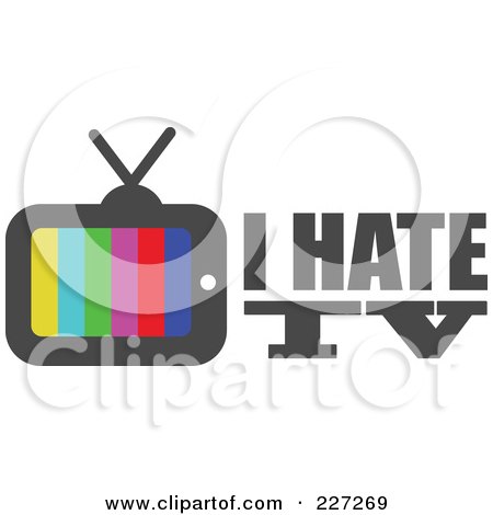Royalty-Free (RF) Clipart Illustration of a Colorful I Hate TV Logo by elena