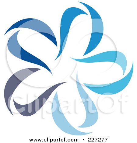 Royalty-Free (RF) Clipart Illustration of an Abstract Blue Star Logo Icon - 4 by elena
