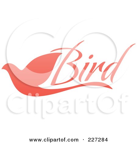 Royalty-Free (RF) Clipart Illustration of a Pink Flying Dove Bird Logo by elena