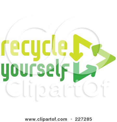 Royalty-Free (RF) Clipart Illustration of a Recycle Yourself Logo by elena