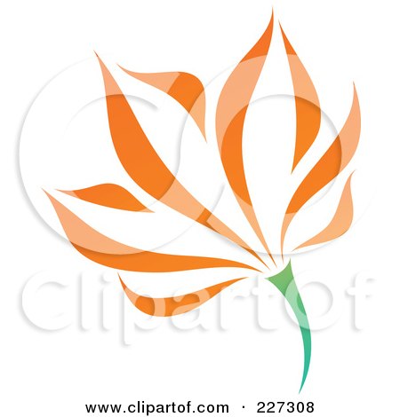 Royalty-Free (RF) Clipart Illustration of an Orange Flower Logo Icon - 13 by elena