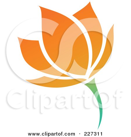 Royalty-Free (RF) Clipart Illustration of an Orange Flower Logo Icon - 16 by elena