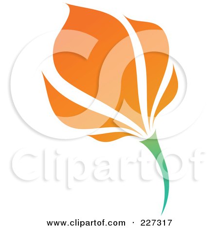Royalty-Free (RF) Clipart Illustration of an Orange Flower Logo Icon - 14 by elena