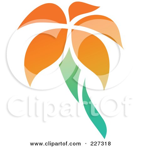 Royalty-Free (RF) Clipart Illustration of an Orange Flower Logo Icon - 12 by elena