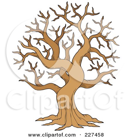 Royalty-Free (RF) Clipart Illustration of a Bare Tree by visekart