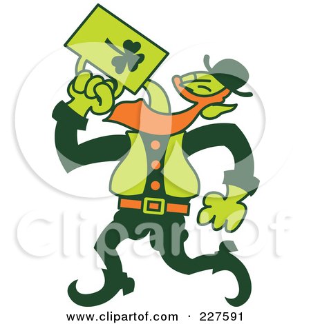 Royalty-Free (RF) Clipart Illustration of an Irish Man Chugging Beer by Zooco