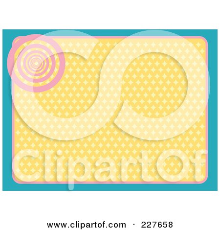 Royalty-Free (RF) Clipart Illustration of a Background Of Orange Diamonds Framed In Pink And Blue With A Tunnel by Andy Nortnik