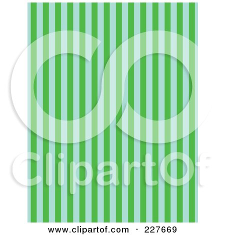 Royalty-Free (RF) Clipart Illustration of a Green And Blue Vertical Striped Pattern Background by Andy Nortnik