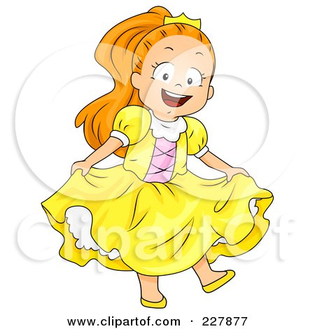Royalty-Free (RF) Clipart Illustration of a Halloween Girl In A Princess Costume by BNP Design Studio