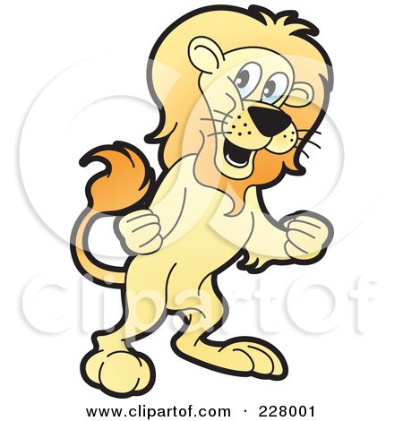 Royalty-Free (RF) Clipart Illustration of a Mad Lion by Lal Perera