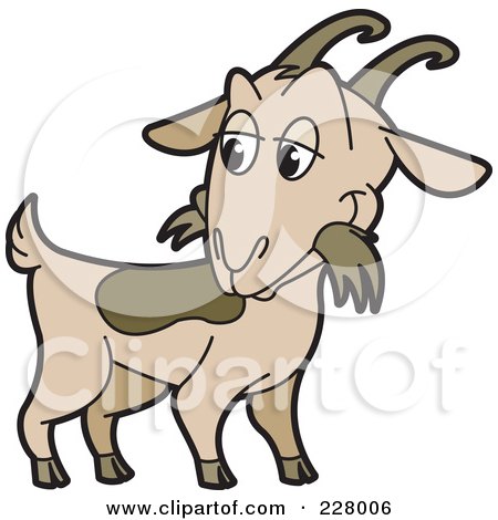 Royalty-Free (RF) Clipart Illustration of a Goat by Lal Perera