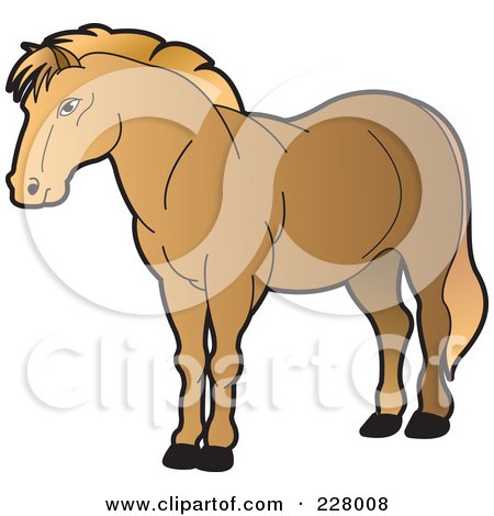 Royalty-Free (RF) Clipart Illustration of a Strong Horse by Lal Perera