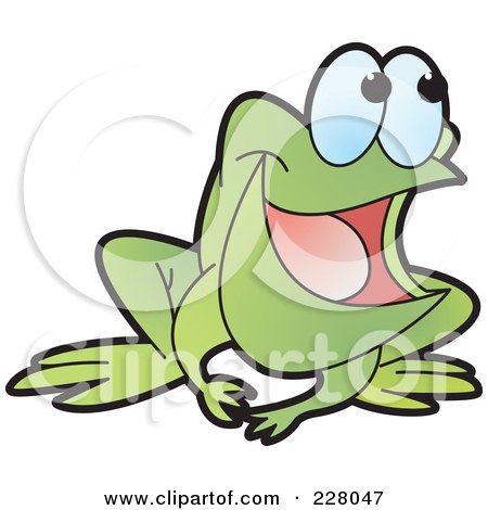 Royalty-Free (RF) Clipart Illustration of a Laughing Frog by Lal Perera