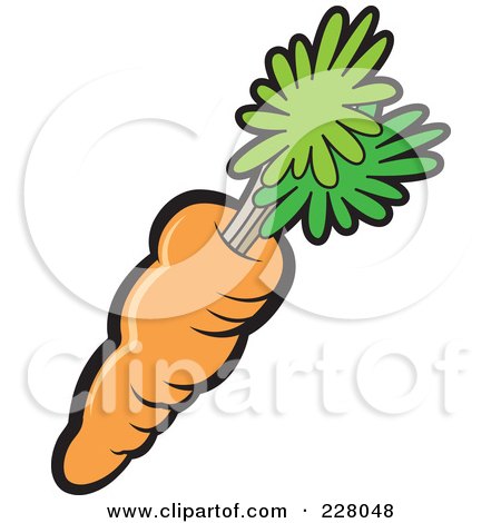 Royalty-Free (RF) Clipart Illustration of an Organic Orange Carrot by Lal Perera