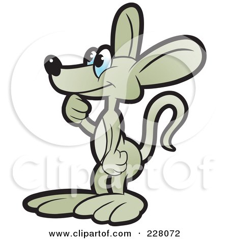 Royalty-Free (RF) Clipart Illustration of a Thinking Mouse by Lal Perera
