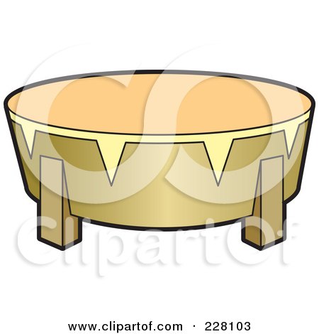 Royalty-Free (RF) Clipart Illustration of a Sinhala Tambourine by Lal Perera