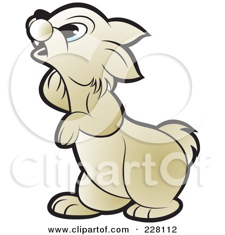 Royalty-Free (RF) Clipart Illustration of a Curious Rabbit by Lal Perera
