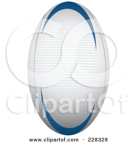 Royalty-Free (RF) Clipart Illustration of a 3d Rugby Ball by elaineitalia