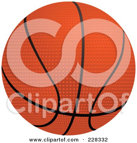 Royalty-Free (RF) Clipart Illustration of a 3d BasketBall by elaineitalia