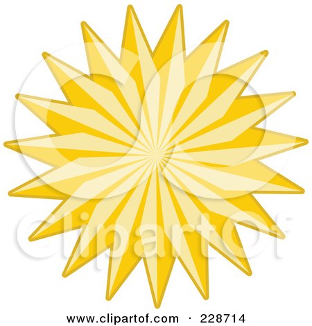 Royalty-Free (RF) Clipart Illustration of a Golden Christmas Star - 9 by KJ Pargeter