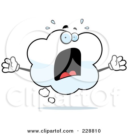 Royalty-Free (RF) Clipart Illustration of a Screaming Thought Cloud by Cory Thoman