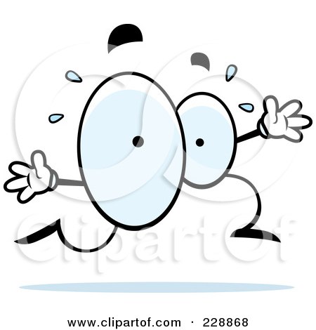 Royalty-Free (RF) Clipart Illustration of a Pair of Eyes Running by Cory Thoman