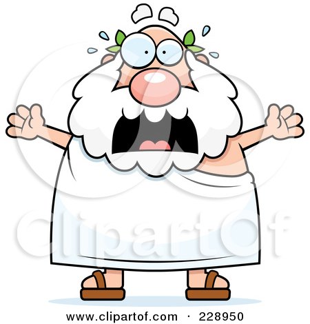 Royalty-Free (RF) Clipart Illustration of a Stressed Old Greek Man by Cory Thoman