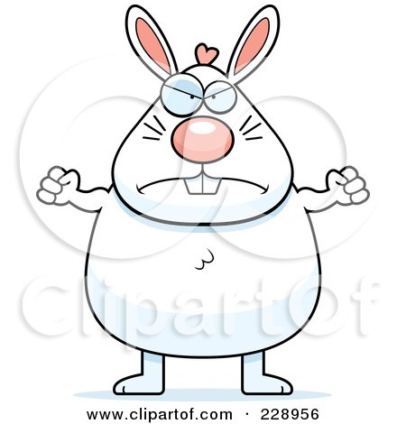 Royalty-Free (RF) Clipart Illustration of a Mad Rabbit by Cory Thoman