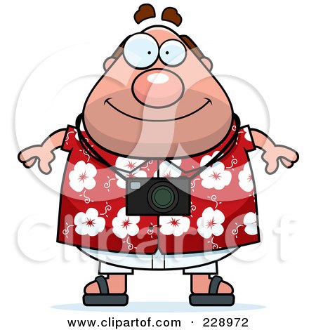 Royalty-Free (RF) Clipart Illustration of a Tourist Man by Cory Thoman