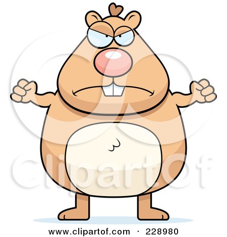 Royalty-Free (RF) Clipart Illustration of a Mad Hamster by Cory Thoman
