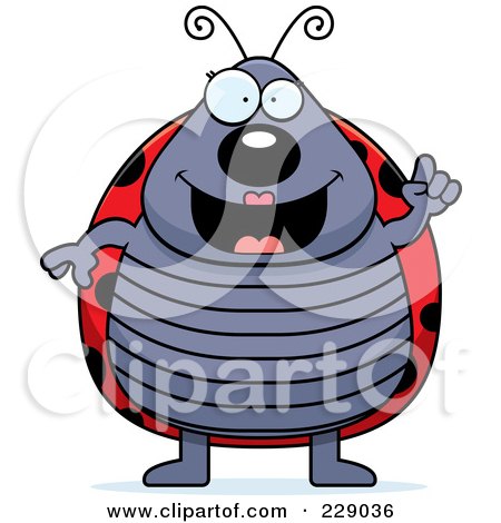Royalty-Free (RF) Clipart Illustration of a Ladybug With An Idea by Cory Thoman