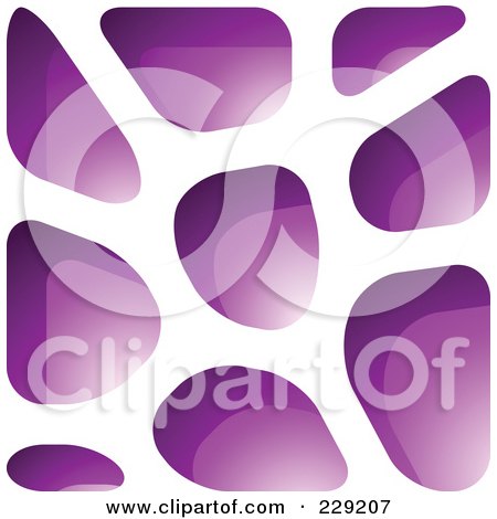 Royalty-Free (RF) Clipart Illustration of a Purple Stone Like Paper Cut Out Logo Icon by cidepix