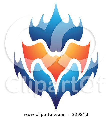 Royalty-Free (RF) Clipart Illustration of a Vibrant Colorful Abstract Logo Icon - 6 by cidepix