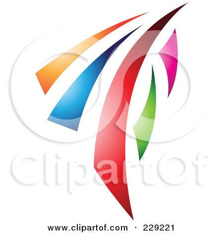 Royalty-Free (RF) Clipart Illustration of a Vibrant Colorful Abstract Logo Icon - 1 by cidepix
