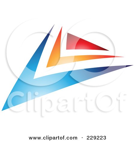 Royalty-Free (RF) Clipart Illustration of a Vibrant Colorful Abstract Logo Icon - 3 by cidepix