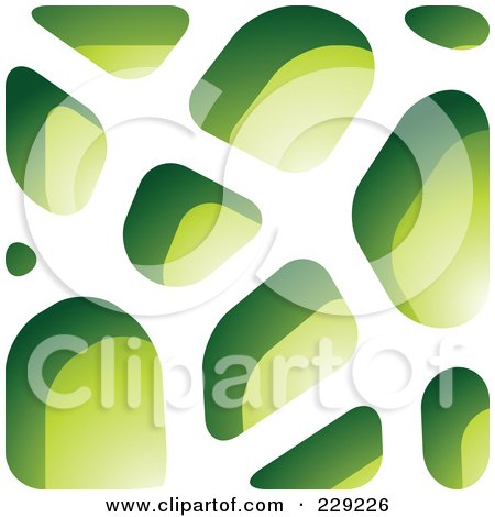 Royalty-Free (RF) Clipart Illustration of a Green Stone Like Paper Cut Out Logo Icon - 8 by cidepix