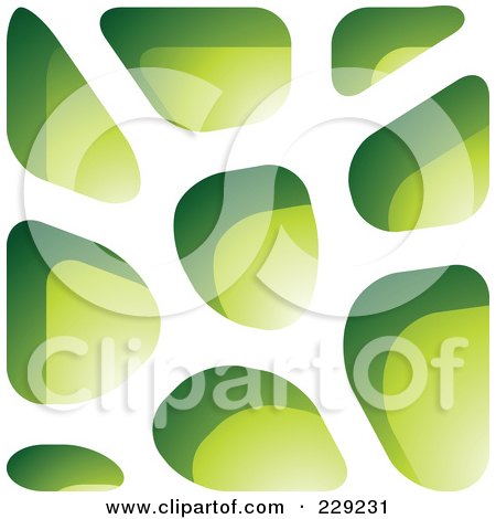 Royalty-Free (RF) Clipart Illustration of a Green Stone Like Paper Cut Out Logo Icon - 9 by cidepix