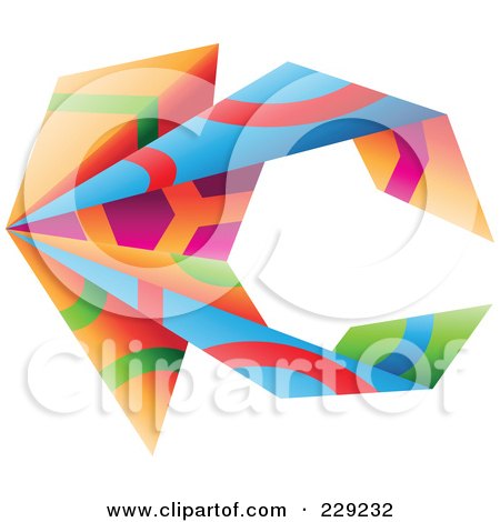 Royalty-Free (RF) Clipart Illustration of an Abstract Colorful Logo Icon - 3 by cidepix