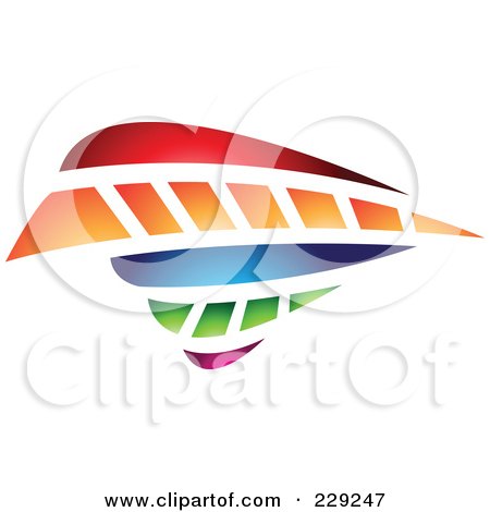 Royalty-Free (RF) Clipart Illustration of a Vibrant Colorful Abstract Logo Icon - 8 by cidepix