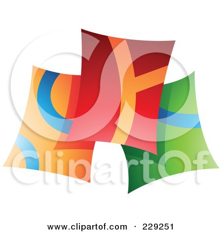 Royalty-Free (RF) Clipart Illustration of an Abstract Colorful Logo Icon - 2 by cidepix