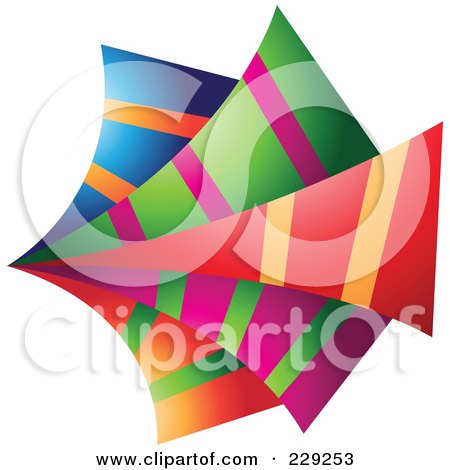 Royalty-Free (RF) Clipart Illustration of an Abstract Colorful Logo Icon - 1 by cidepix