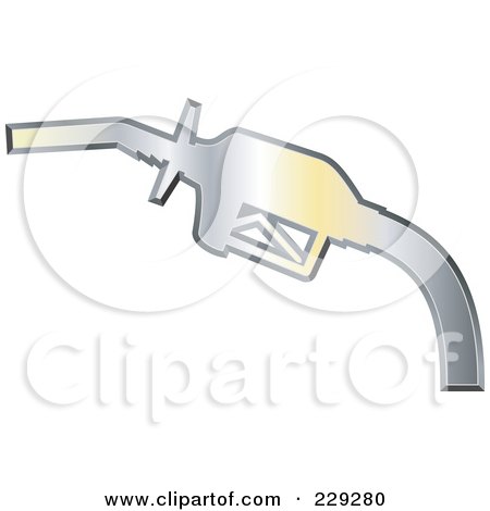 Royalty-Free (RF) Clipart Illustration of a Gradient Chrome Gas Nozzle by patrimonio
